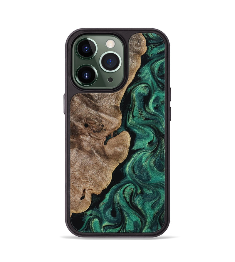 iPhone 13 Pro Wood Phone Case - Dina (Green, 818504)