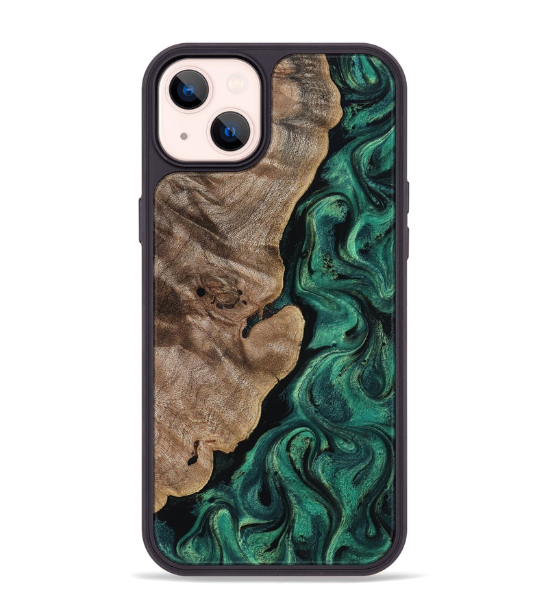 iPhone 14 Plus Wood Phone Case - Dina (Green, 818504)
