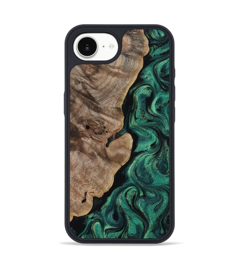 iPhone 16e Wood Phone Case - Dina (Green, 818504)