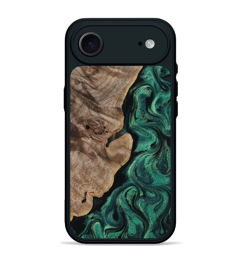iPhone 17 Air Wood Phone Case - Dina (Green, 818504)