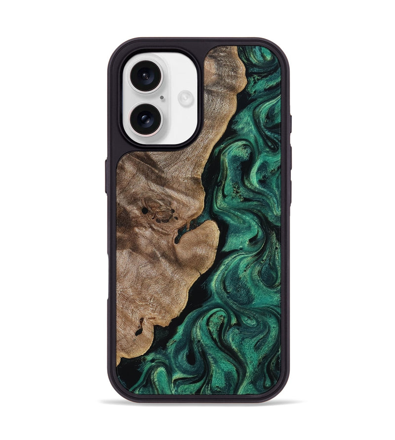 iPhone 17 Wood Phone Case - Dina (Green, 818504)