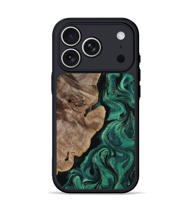 iPhone 17 Pro Wood Phone Case - Dina (Green, 818504)