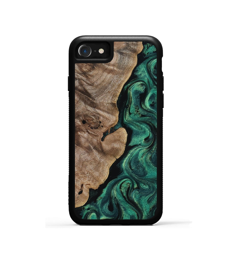 iPhone SE Wood Phone Case - Dina (Green, 818504)