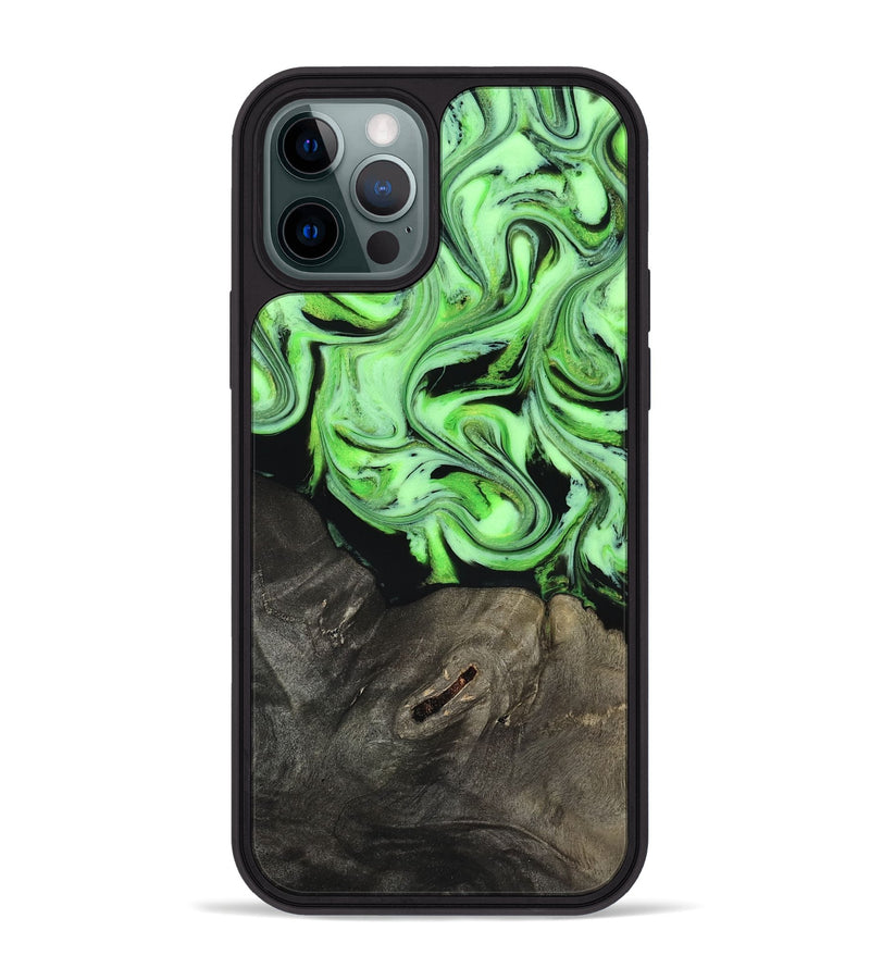 iPhone 12 Pro Max Wood Phone Case - Alayah (Neon, 818505)