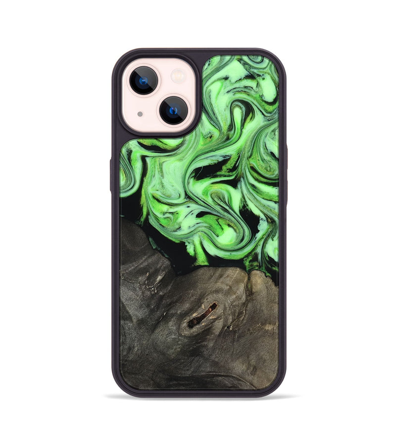 iPhone 14 Wood Phone Case - Alayah (Neon, 818505)