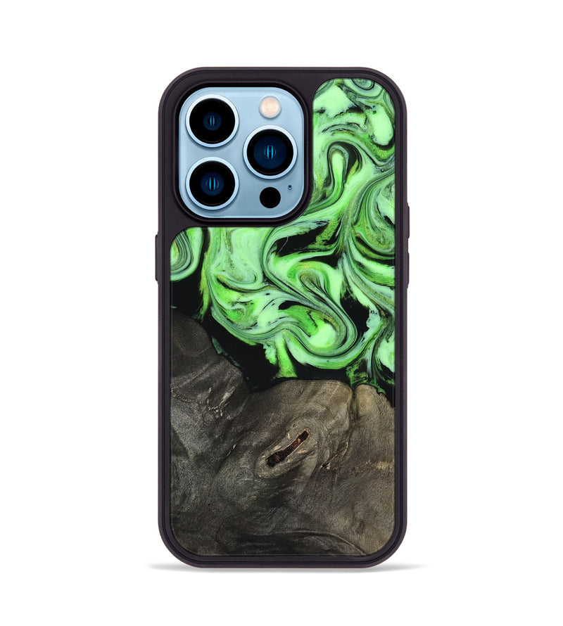 iPhone 14 Pro Wood Phone Case - Alayah (Neon, 818505)