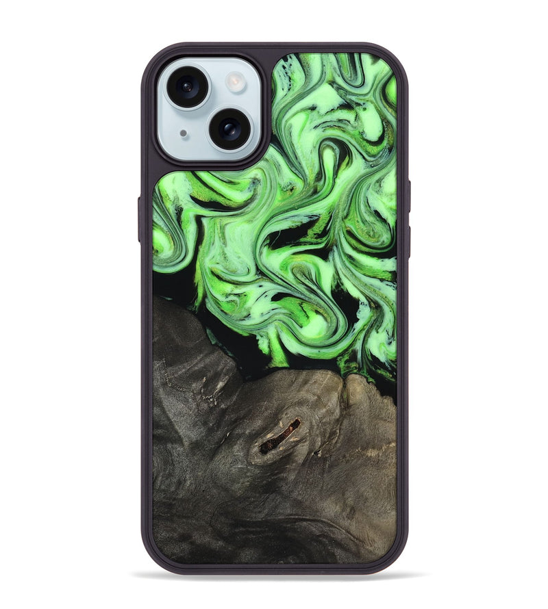 iPhone 15 Plus Wood Phone Case - Alayah (Neon, 818505)