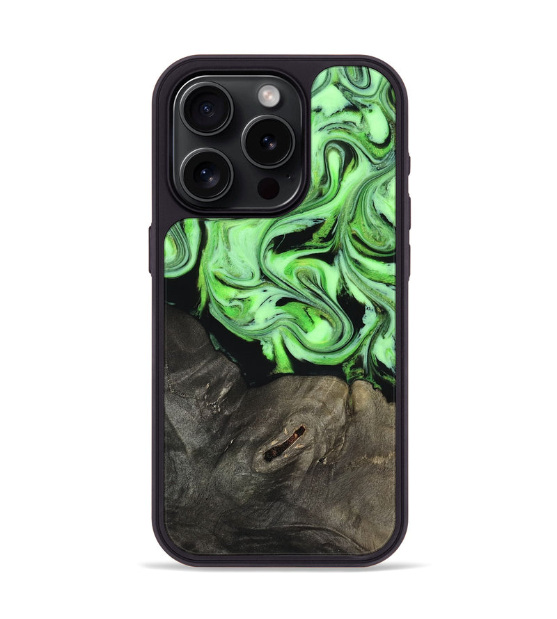 iPhone 15 Pro Wood Phone Case - Alayah (Neon, 818505)