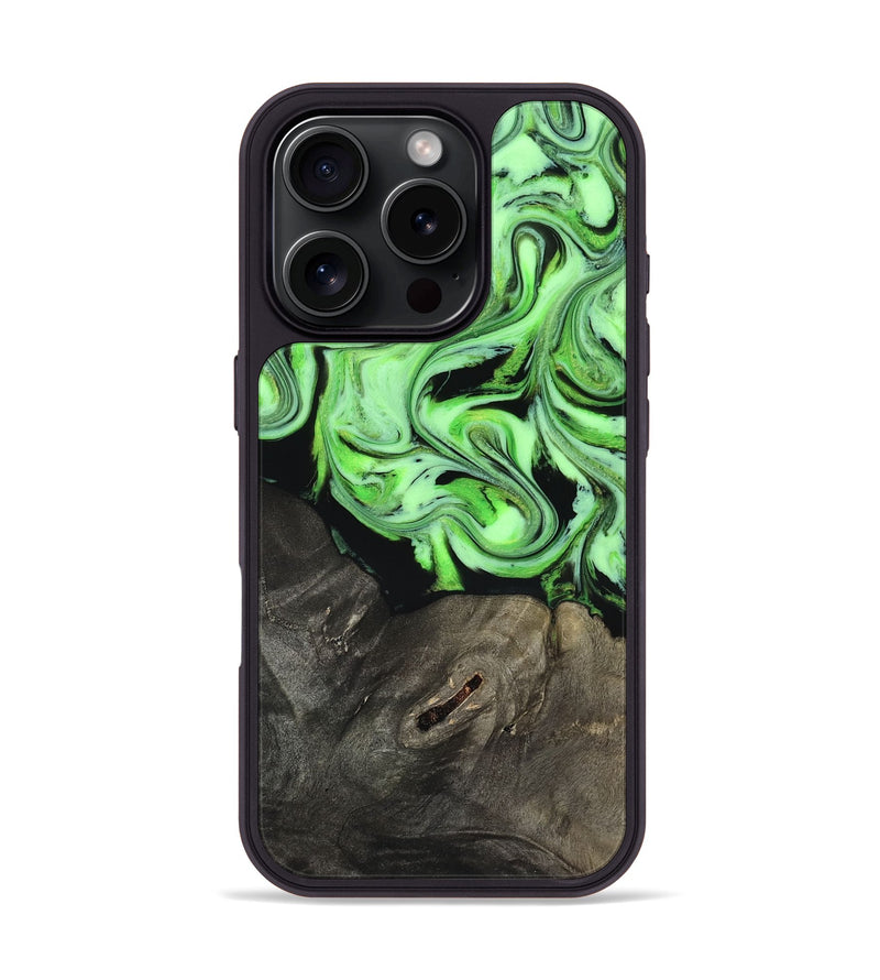 iPhone 16 Pro Wood Phone Case - Alayah (Neon, 818505)