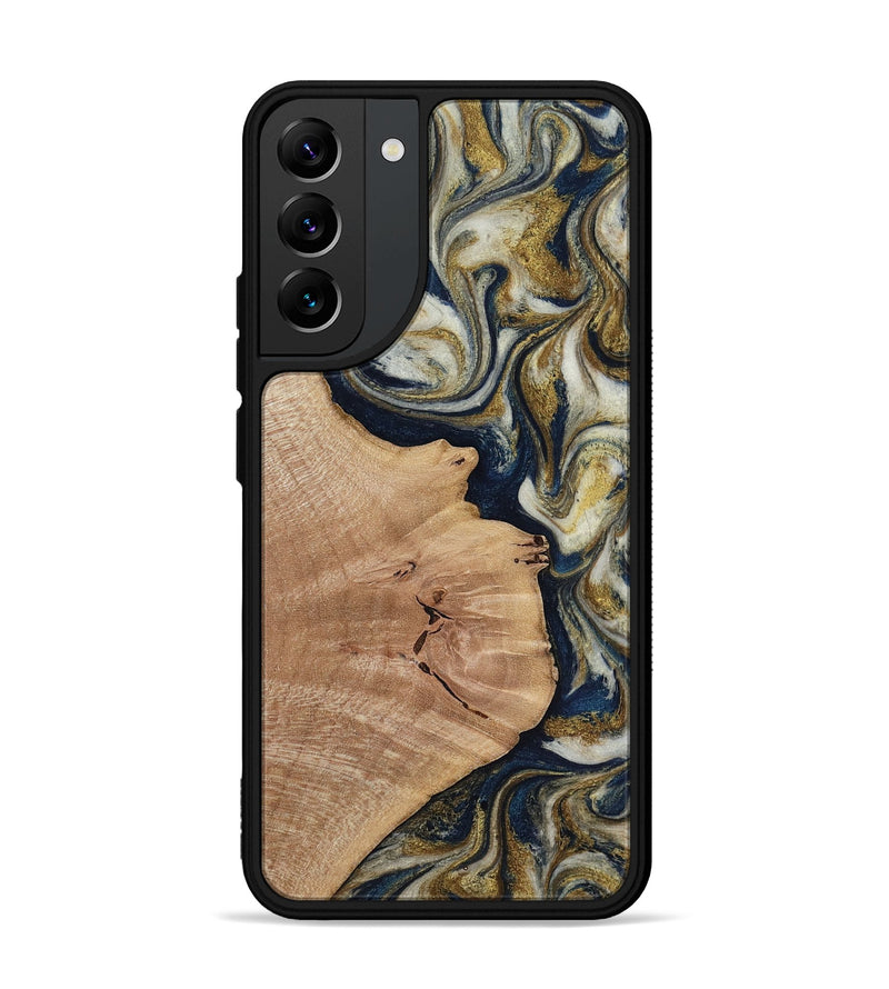 Galaxy S22 Plus Wood Phone Case - Susan (Teal & Gold, 818507)