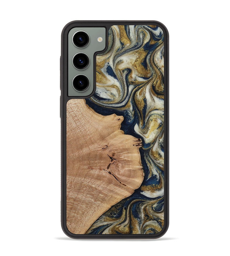 Galaxy S23 Plus Wood Phone Case - Susan (Teal & Gold, 818507)