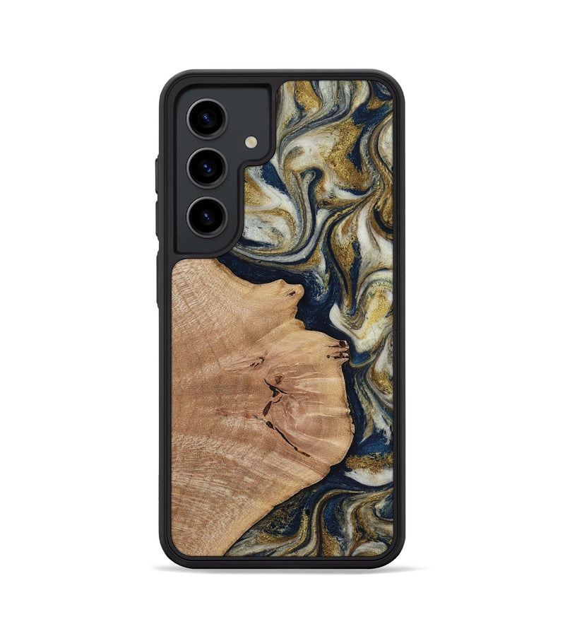 Galaxy S24 Wood Phone Case - Susan (Teal & Gold, 818507)