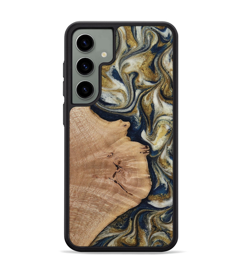Galaxy S24 Plus Wood Phone Case - Susan (Teal & Gold, 818507)
