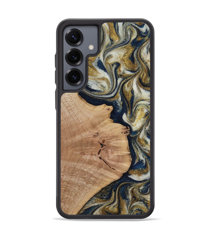 Galaxy S25 Plus Wood Phone Case - Susan (Teal & Gold, 818507)