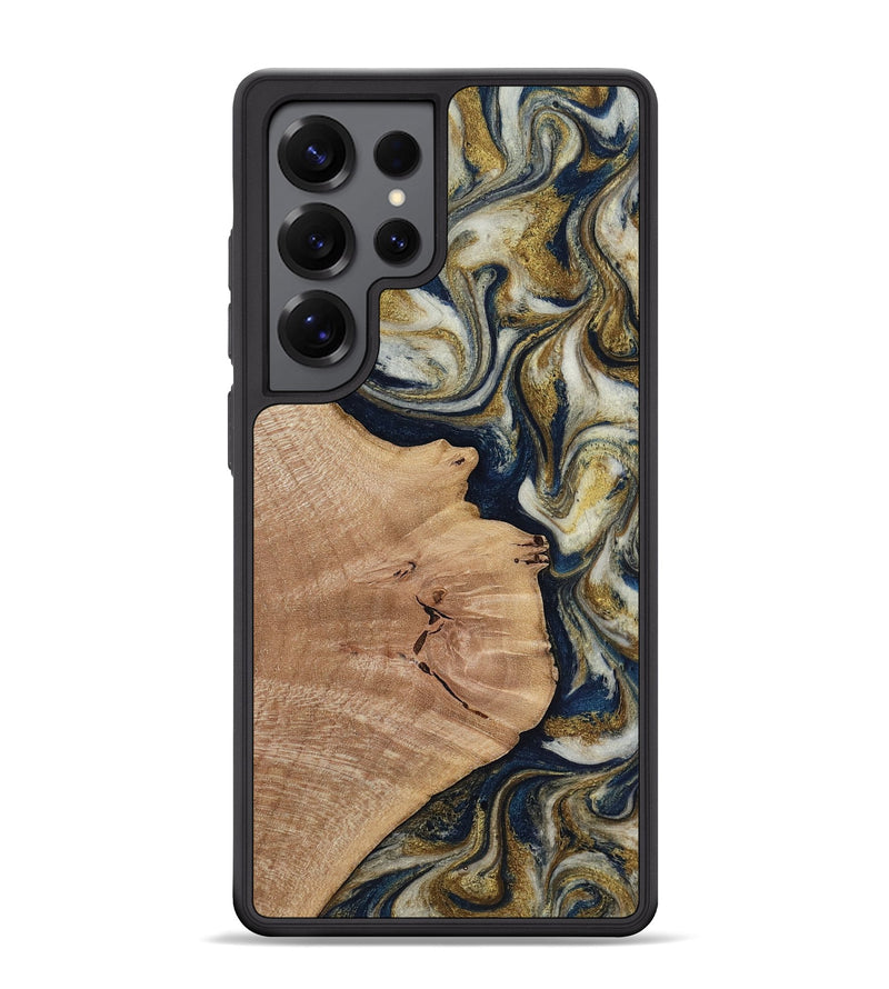 Galaxy S25 Ultra Wood Phone Case - Susan (Teal & Gold, 818507)