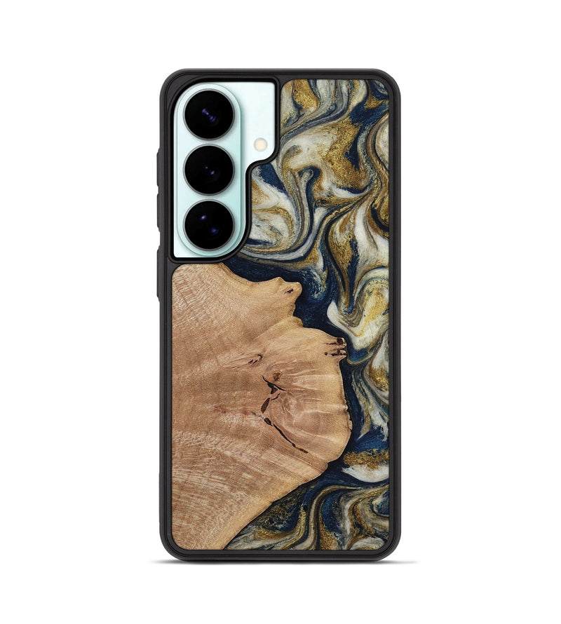 Galaxy S26 Wood Phone Case - Susan (Teal & Gold, 818507)