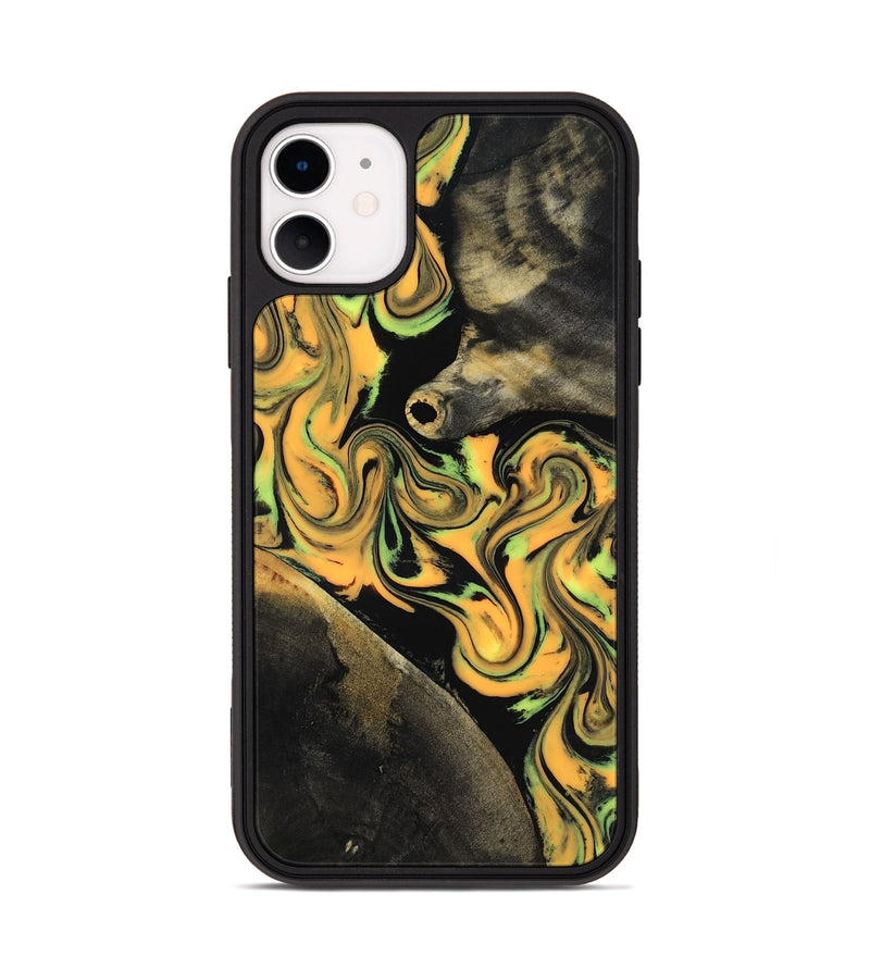 iPhone 11 Wood Phone Case - Ruthann (Neon, 818509)