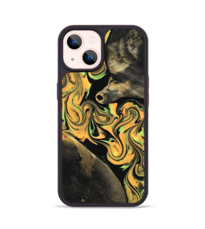 iPhone 14 Wood Phone Case - Ruthann (Neon, 818509)