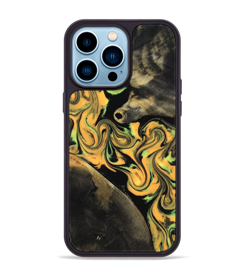 iPhone 14 Pro Max Wood Phone Case - Ruthann (Neon, 818509)