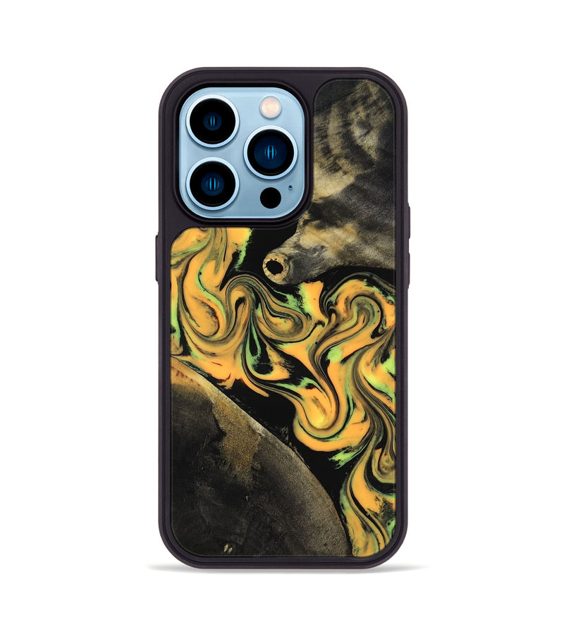 iPhone 14 Pro Wood Phone Case - Ruthann (Neon, 818509)
