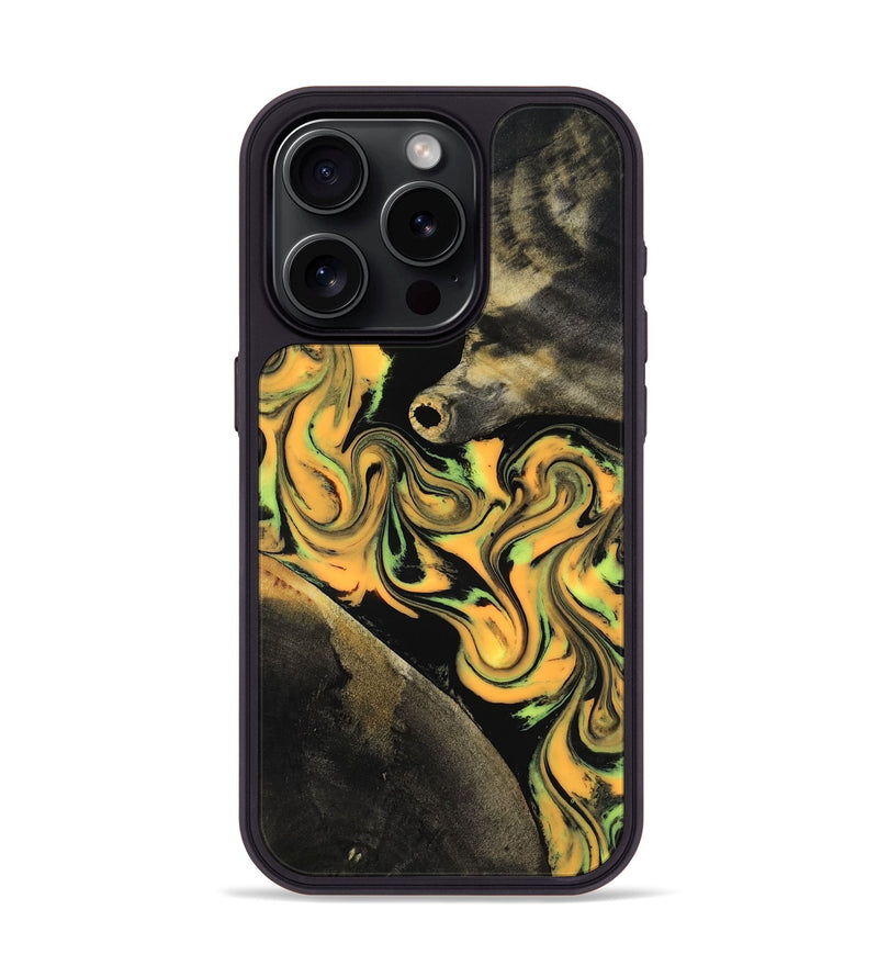 iPhone 15 Pro Wood Phone Case - Ruthann (Neon, 818509)