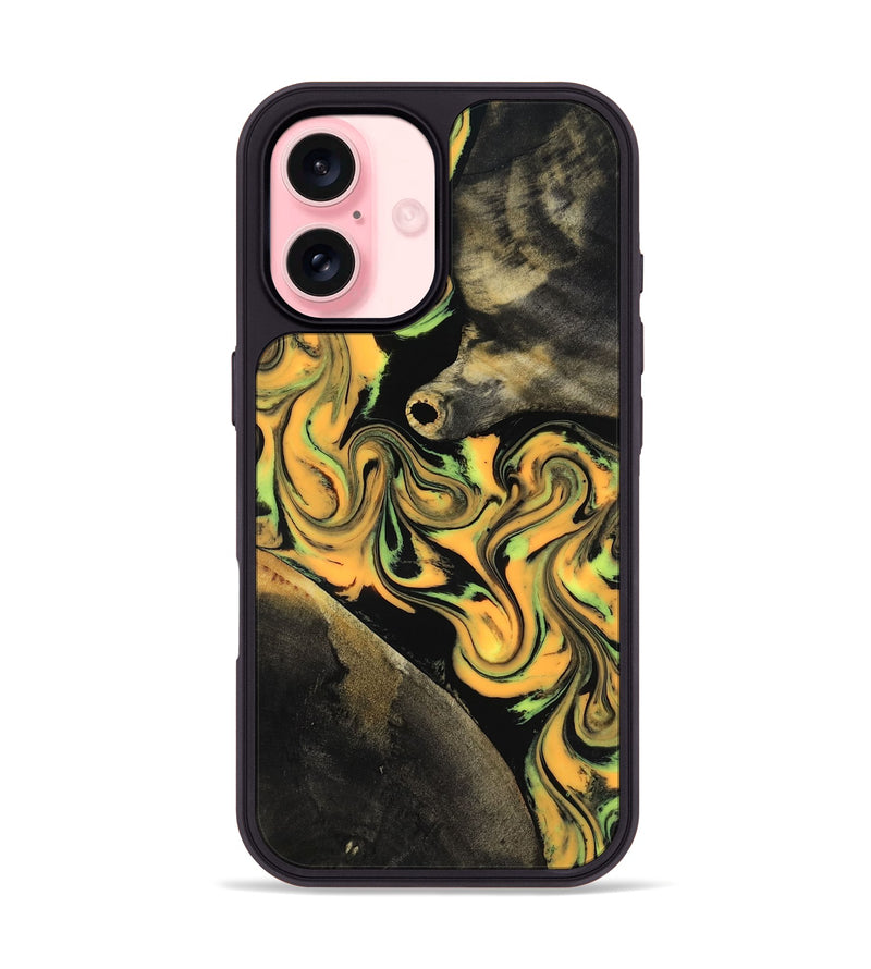 iPhone 16 Wood Phone Case - Ruthann (Neon, 818509)