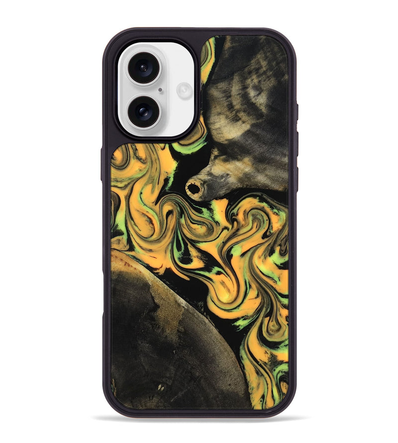 iPhone 16 Plus Wood Phone Case - Ruthann (Neon, 818509)
