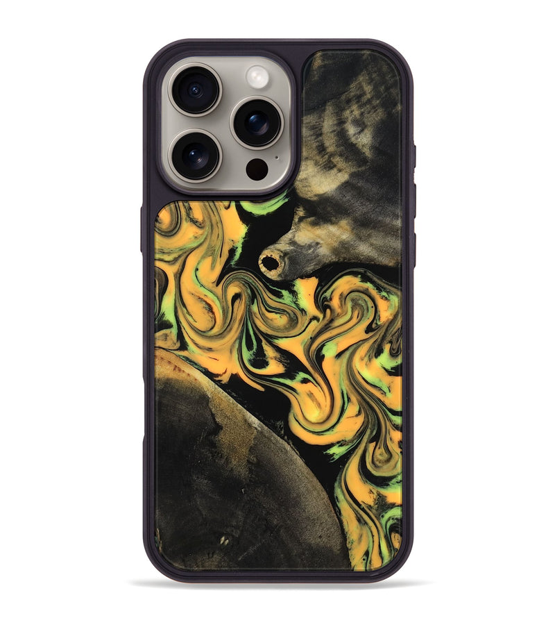 iPhone 16 Pro Max Wood Phone Case - Ruthann (Neon, 818509)