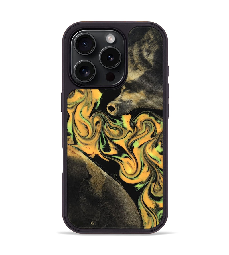 iPhone 16 Pro Wood Phone Case - Ruthann (Neon, 818509)