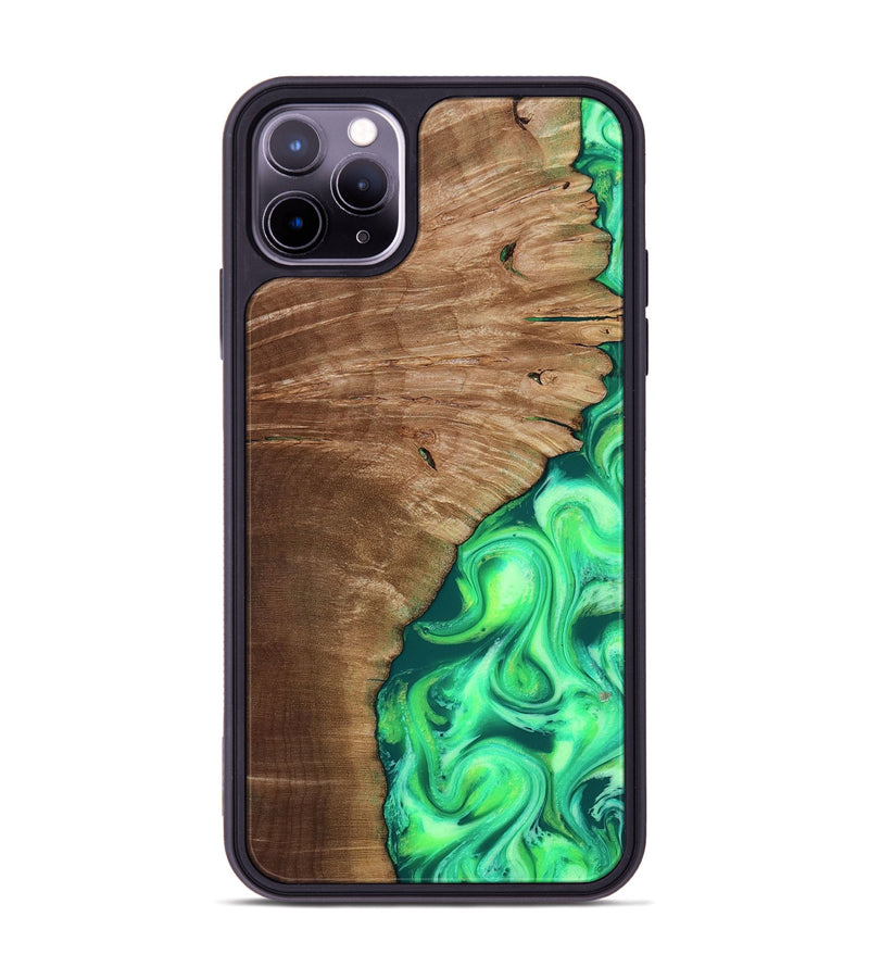 iPhone 11 Pro Max Wood Phone Case - Musa (Neon, 818510)