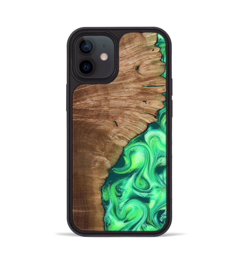 iPhone 12 Wood Phone Case - Musa (Neon, 818510)