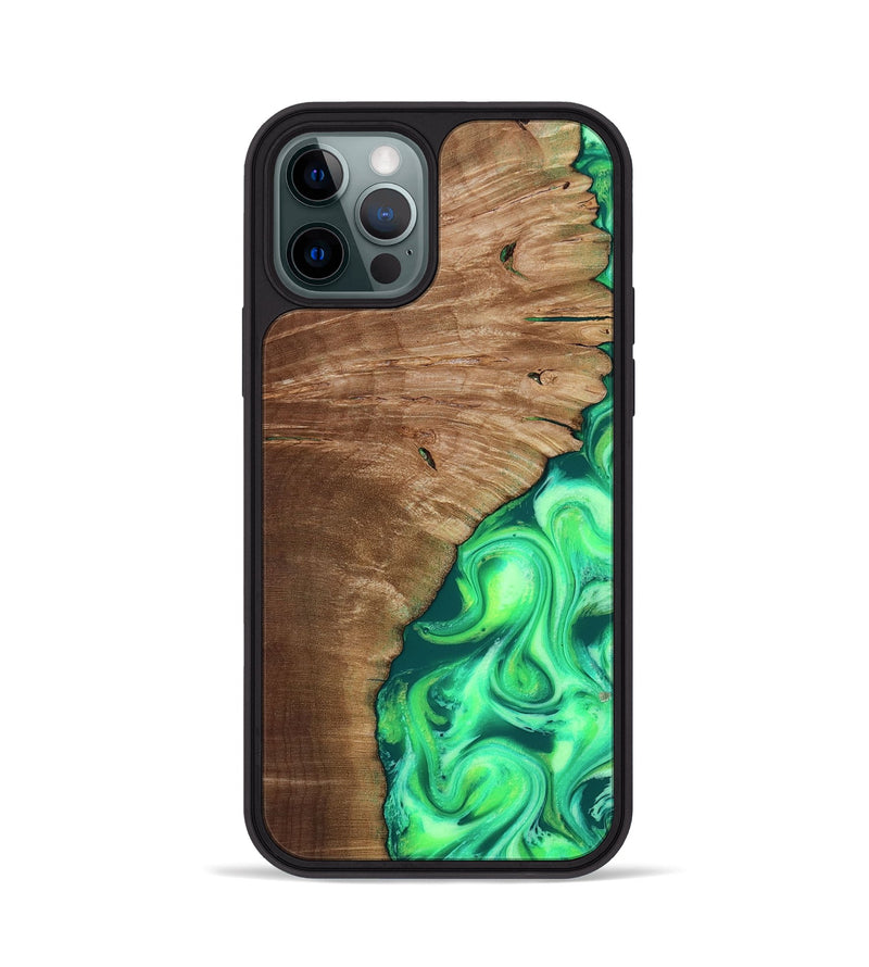 iPhone 12 Pro Wood Phone Case - Musa (Neon, 818510)