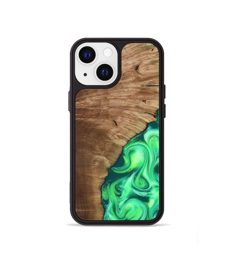 iPhone 13 mini Wood Phone Case - Musa (Neon, 818510)