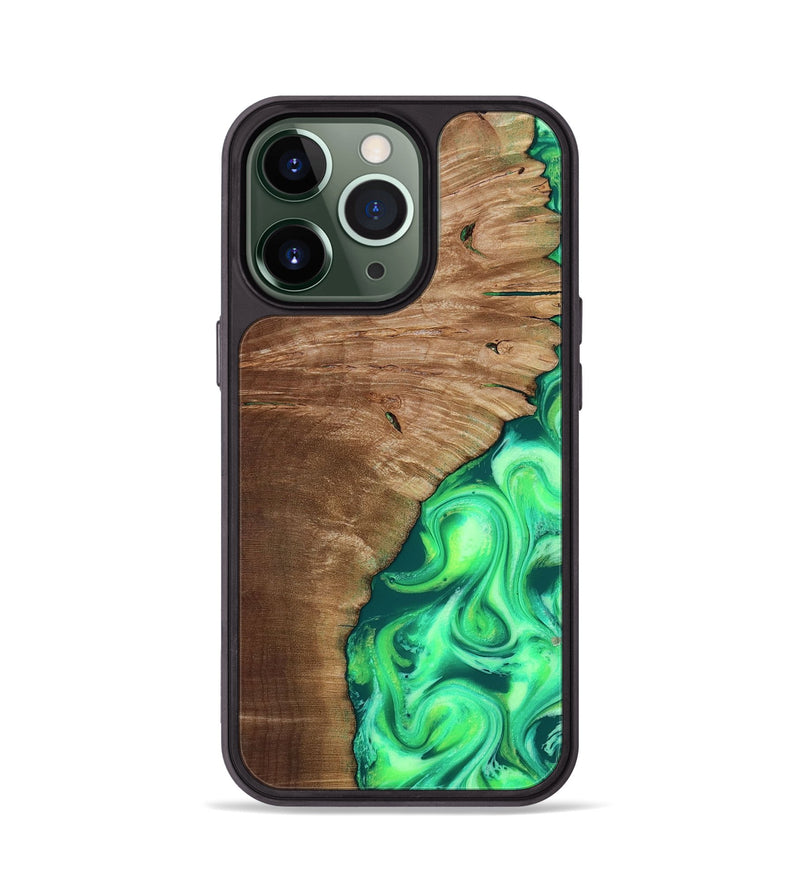 iPhone 13 Pro Wood Phone Case - Musa (Neon, 818510)