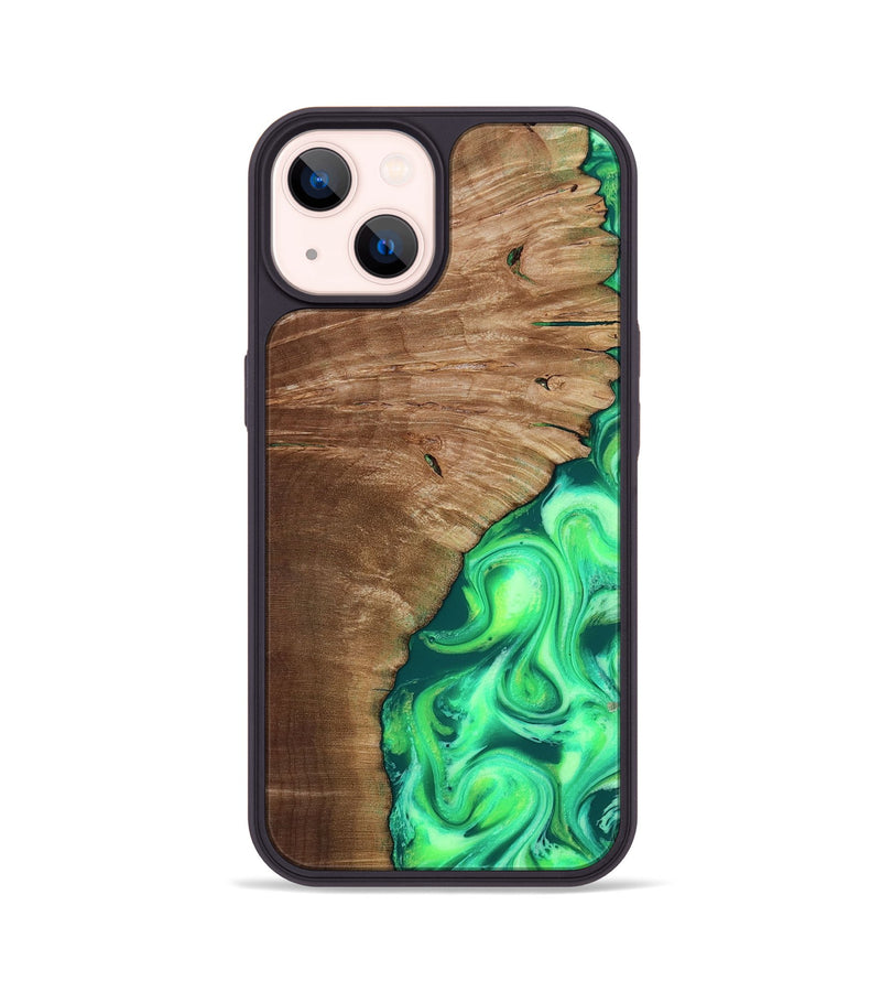iPhone 14 Wood Phone Case - Musa (Neon, 818510)