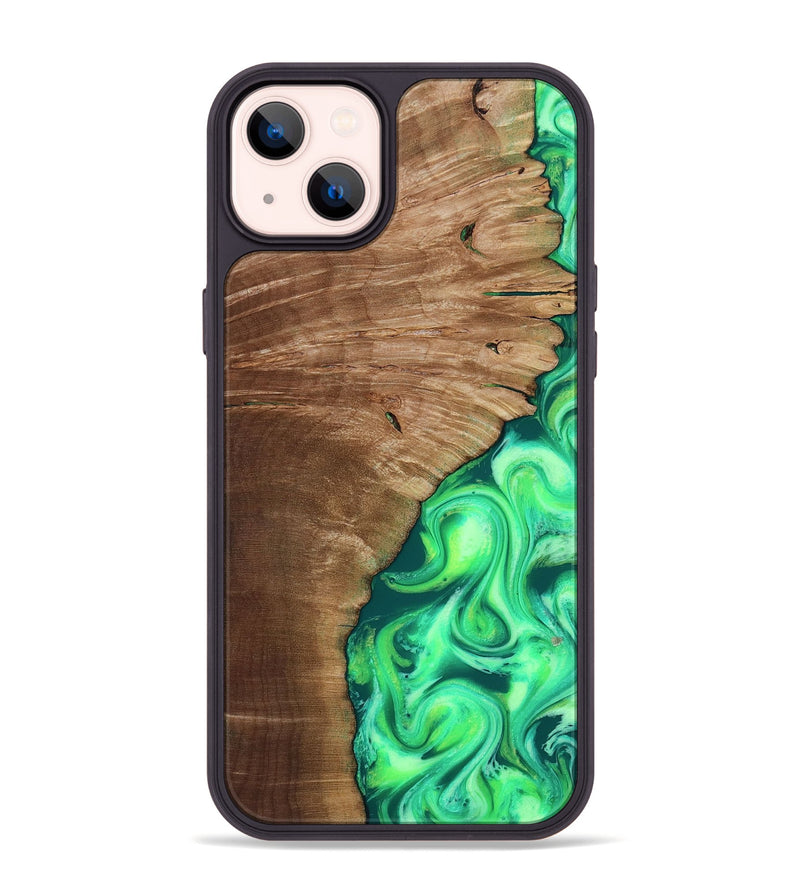 iPhone 14 Plus Wood Phone Case - Musa (Neon, 818510)