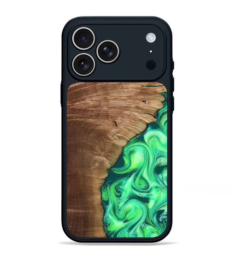 iPhone 17 Pro Max Wood Phone Case - Musa (Neon, 818510)