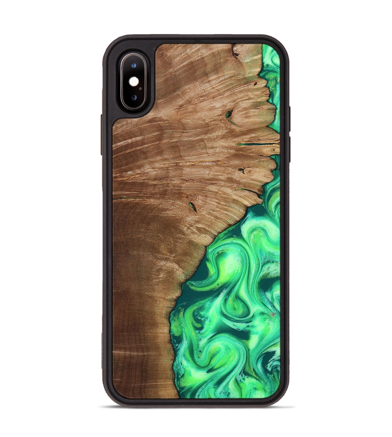 iPhone Xs Max Wood Phone Case - Musa (Neon, 818510)