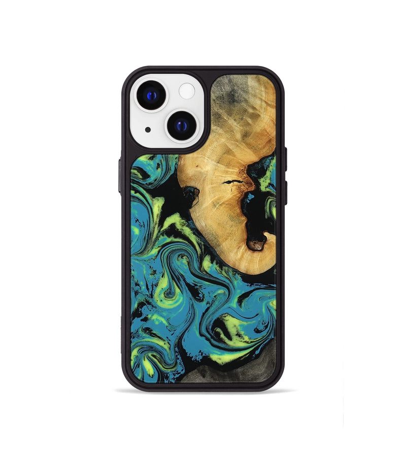 iPhone 13 mini Wood Phone Case - Nella (Neon, 818511)