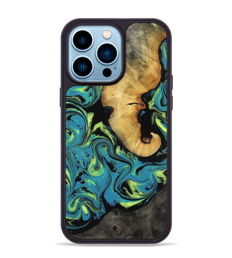 iPhone 14 Pro Max Wood Phone Case - Nella (Neon, 818511)