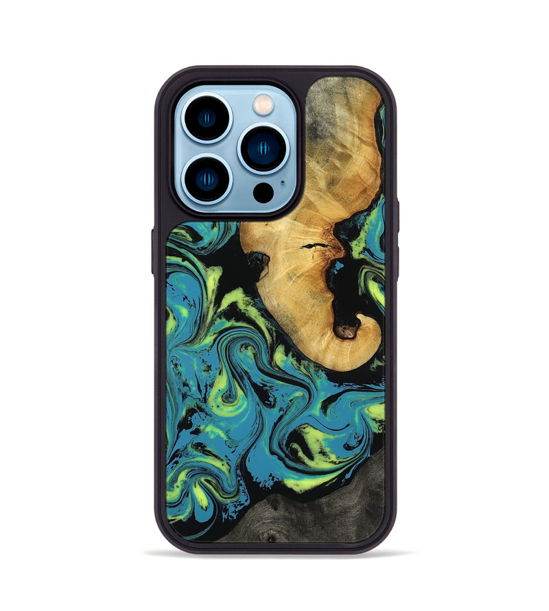 iPhone 14 Pro Wood Phone Case - Nella (Neon, 818511)