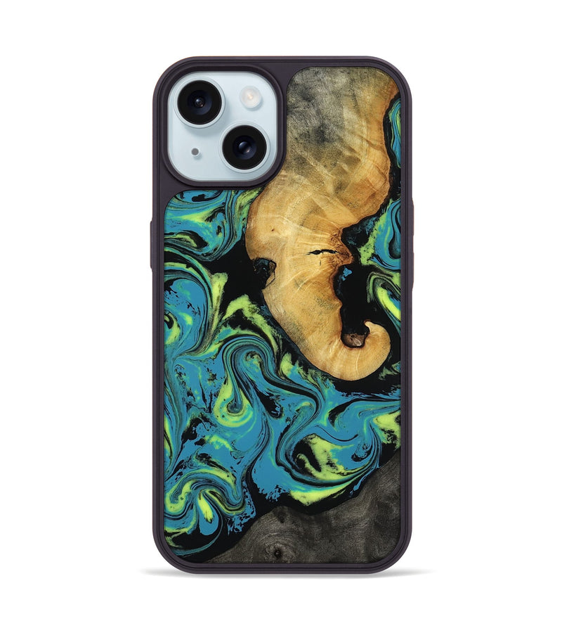 iPhone 15 Wood Phone Case - Nella (Neon, 818511)