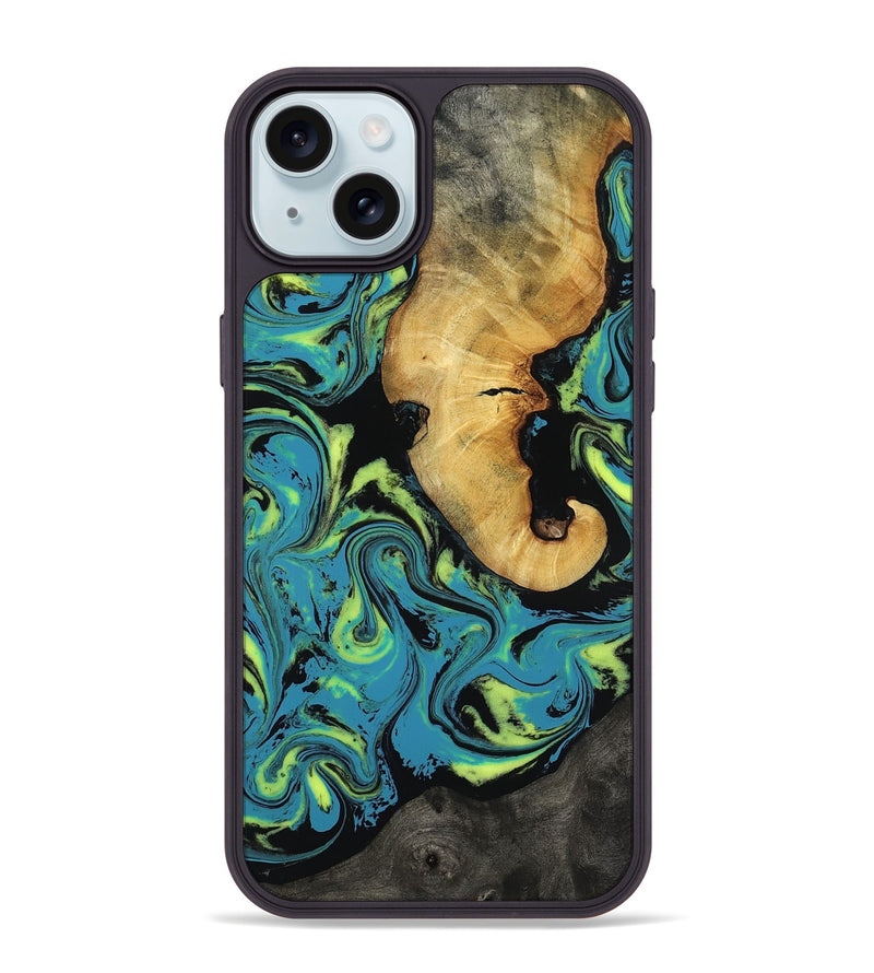 iPhone 15 Plus Wood Phone Case - Nella (Neon, 818511)
