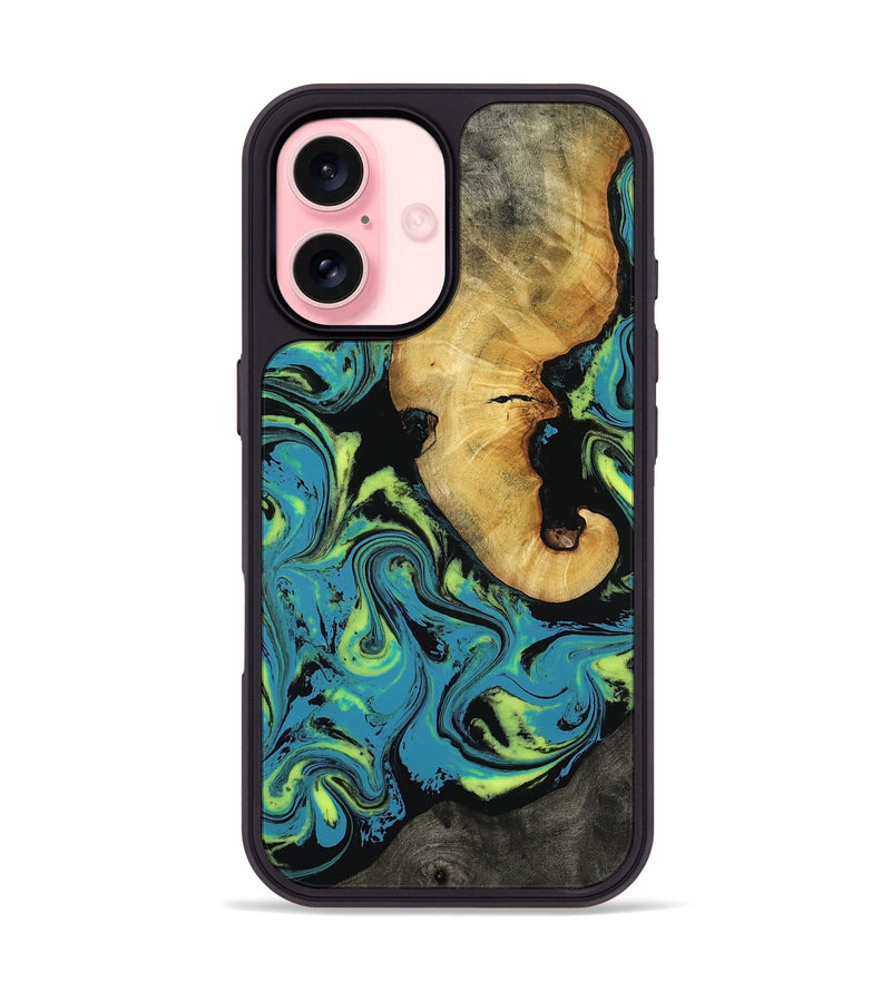 iPhone 16 Wood Phone Case - Nella (Neon, 818511)