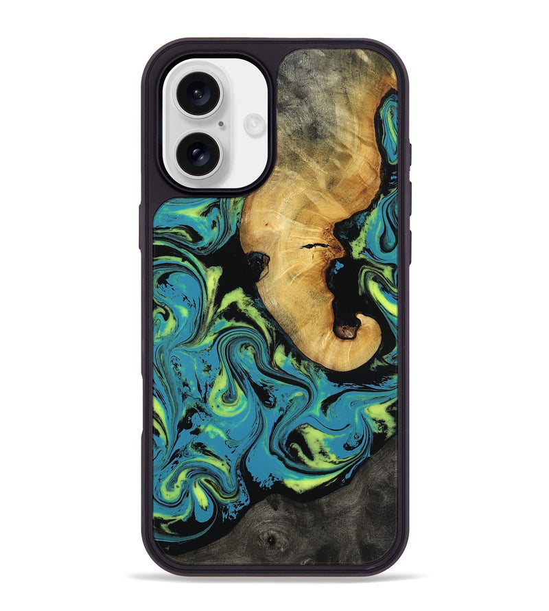 iPhone 16 Plus Wood Phone Case - Nella (Neon, 818511)