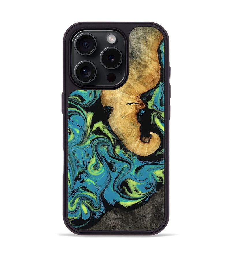 iPhone 16 Pro Wood Phone Case - Nella (Neon, 818511)