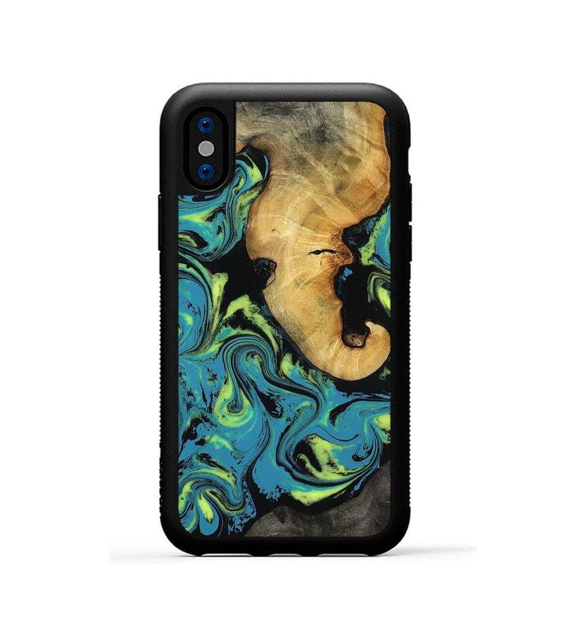 iPhone Xs Wood Phone Case - Nella (Neon, 818511)