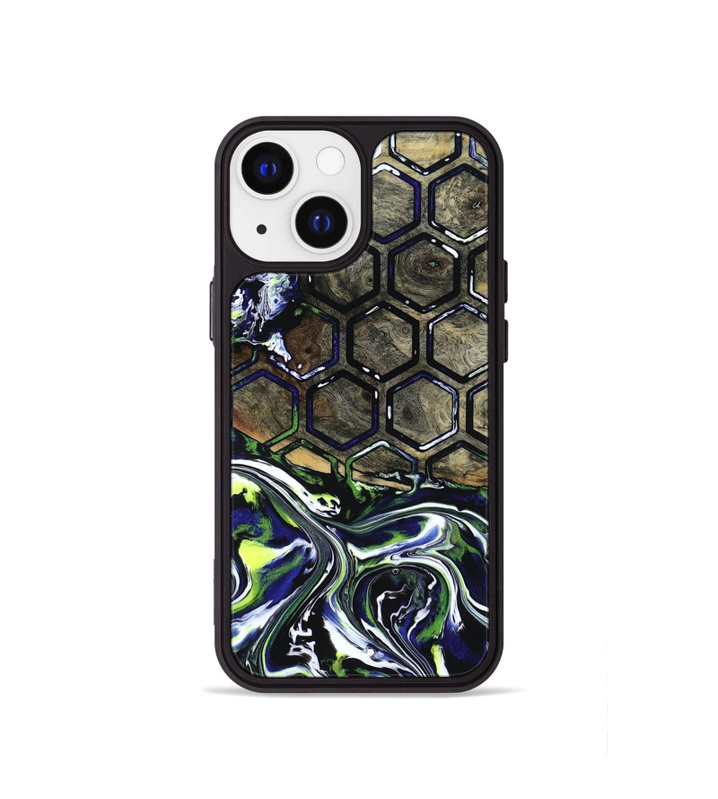 iPhone 13 mini Wood Phone Case - Kane (Neon, 818514)