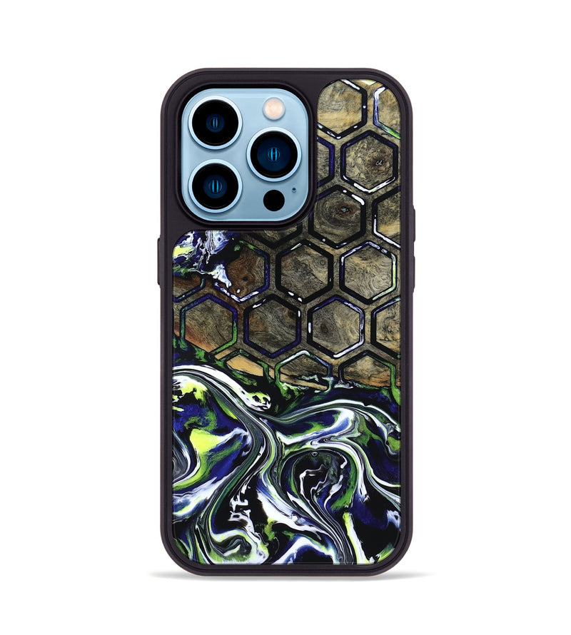 iPhone 14 Pro Wood Phone Case - Kane (Neon, 818514)