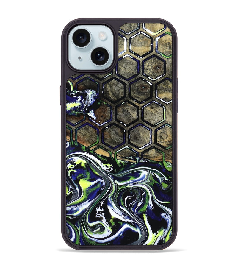 iPhone 15 Plus Wood Phone Case - Kane (Neon, 818514)